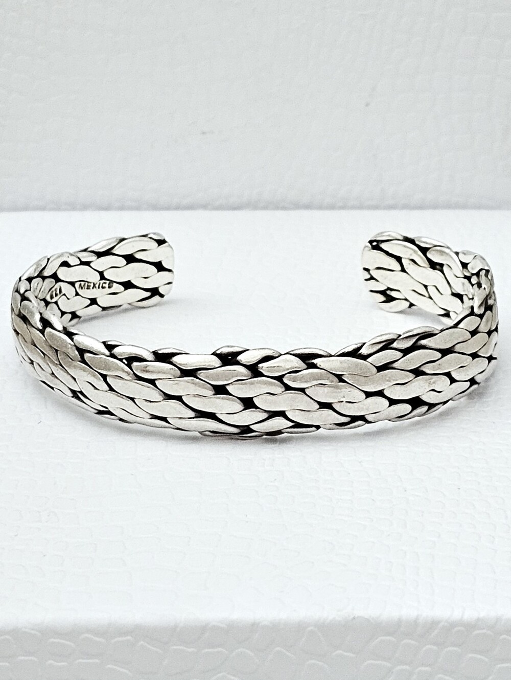 Silpada Extremely Rare🦄Sterling Silver Woven Mesh Heavy Cuff Bracelet 56g ZB333